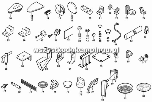 ZAMEK DO DRZWICZEK KLAPY SCHOWKA CZARNY HSC HOBBY