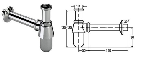 Умывальник Сифон + Click-Clak для Koło Roca Hansgrohe Grohe Kludi Cersanit