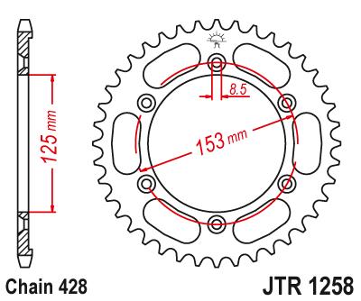 Комплект привода Honda XR 125 L Звездочки + цепь Super Power!!!