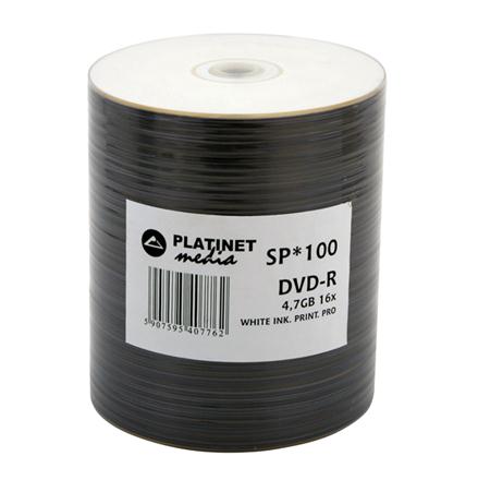 PLATINET DVD-R 4,7GB 16X PRINTABLE PRO 100 sztuk