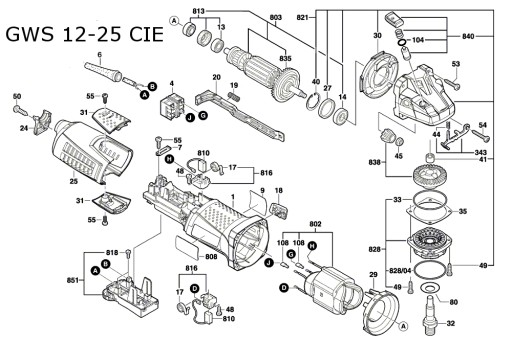 Регулятор Bosch GWS 13-125 CIE. GWS 13-125 CIEX