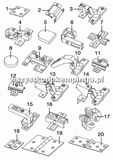 ZAMEK DO DRZWICZEK KLAPY SCHOWKA CZARNY HSC HOBBY