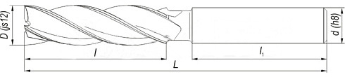 NFPA LONG CUTTER FI 6,5 DIN 844-A L-N HSS-E КОБАЛЬТОВЫЕ ФЕНЫ