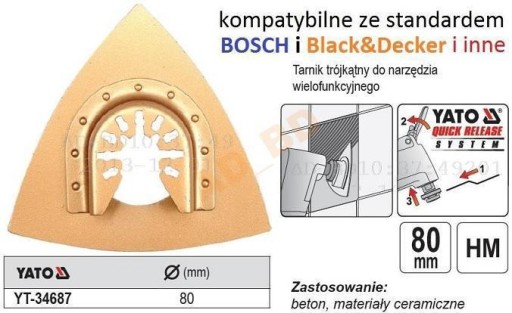 ТРЕУГОЛЬНЫЙ РАШПЬ YATO ДЛЯ МНОГОФУНКЦИОНАЛЬНОГО ИНСТРУМЕНТА