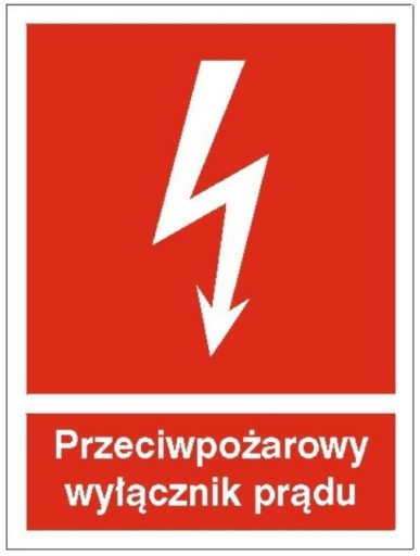 Знак противопожарного выключателя 15х20см CNBOP