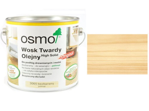 OSMO 3065 HARD WAX OIL Полуматовое 0,75л