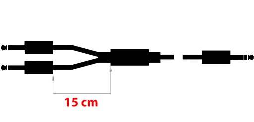 Кабельный кабель 6,3 Jack стерео - 2x моно Klotz 4м