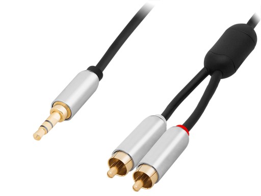 Кабель 3,5-дюймовый разъем STEREO / 2 разъема RCA, 5 м HQ (3520)