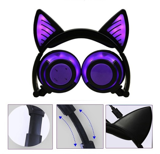 LED BLUETOOTH НАУШНИКИ CAT EAR НОВАЯ МОДЕЛЬ!!!