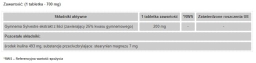 Gymnema Sylvestre Gurmar (диабет) 100 таблетки