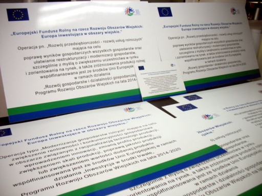 Tablica unijna PROW 2014-2020 120x80cm ARiMR ue eu