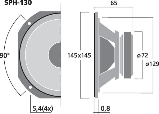 Monacor SPH-130 НЧ-динамик 55WRMS