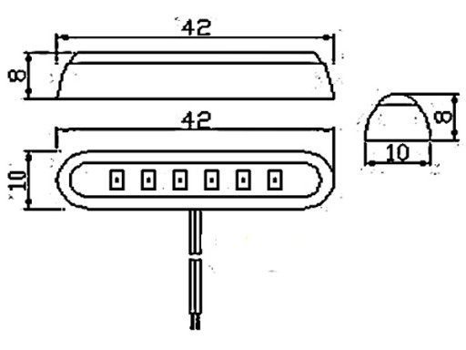 Светодиодная лампа 6 SMD сигнальная лампа 12В 24В