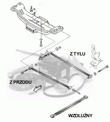 ЗАДНЯЯ ТЯГА ПОПЕРЕЧНЫХ РЫЧАГ MAZDA PREMACY задняя