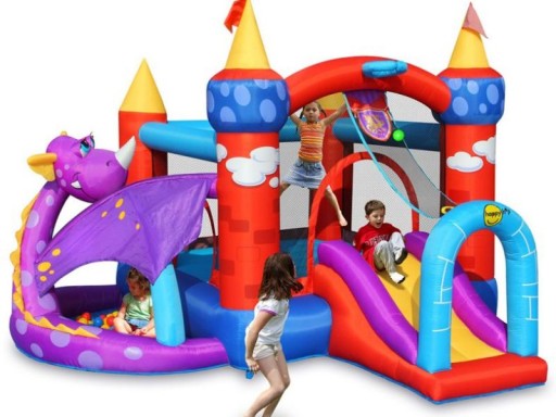 Надувной надувной замок HappyHop Slide