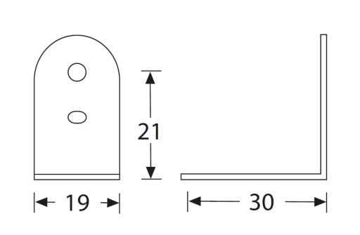 Угловой зажим 19 x 30 мм 4041 AH