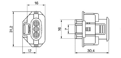 РАЗЪЕМ BOSCH COMPACT BDT 3-контактный 1 928 403 966