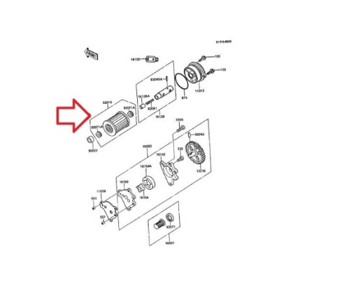 МАСЛЯНЫЙ ФИЛЬТР Kawasaki KLF250 KLF300 KEF300 KFX300