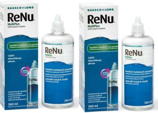 RENU MULTIPLUS 2шт X360ML КОНТАКТНЫЕ ЛИНЗЫ ЖИДКОСТЬ + БЕСПЛАТНЫЙ КОНТЕЙНЕР