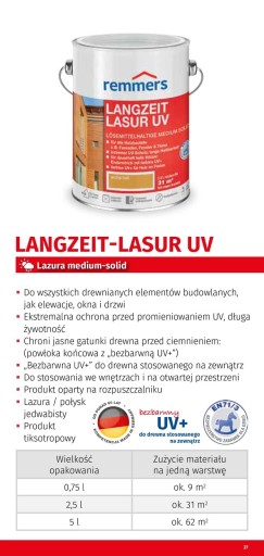 REMMERS IMPREGNAT LANGZEIT-LASUR UV Тик 2,5л