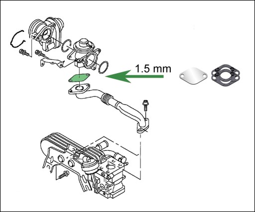 Заглушка EGR 1,2 1,4 1,9 2,0 TDi AUDI A2 A3 A4 A6