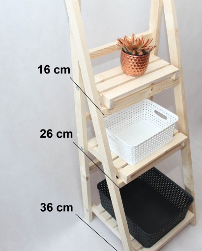 Складная подставка для цветов, деревянная полка-лестница.
