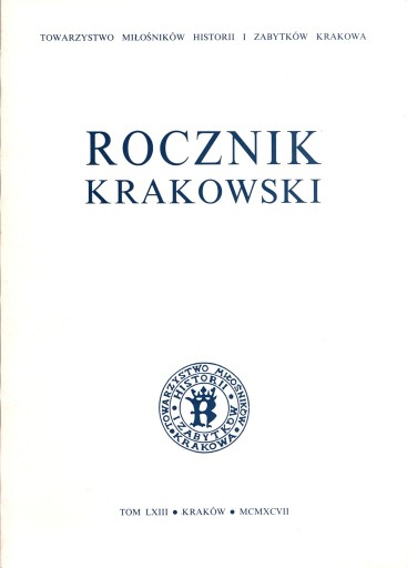 ROCZNIK KRAKOWSKI T. LXIII 1997r.