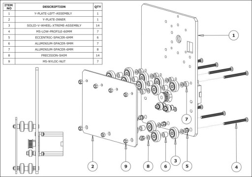 Фрезерный станок с ЧПУ Алюминиевая рама CNC SV/S 800x1270мм