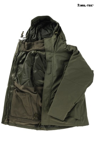 Год -Раунд 3 в 1 куртке с мембраной и лайнером Parka Polar Olive xxl