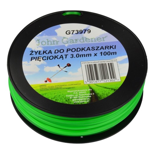 Żyłka tnąca kosy podkaszarki pięciokąt 3,0mm 100m