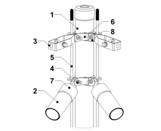 Słupek ogrodzeniowy fi 48 mm 2mm 230 cm Słupki ogrodzeniowe do siatki