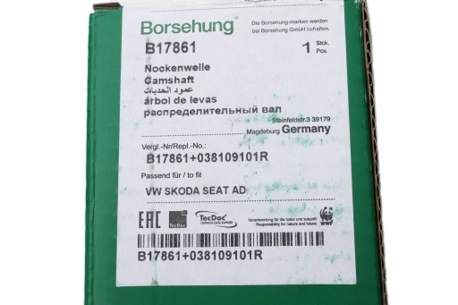 Распредвал 1.9 TDI 038109101R