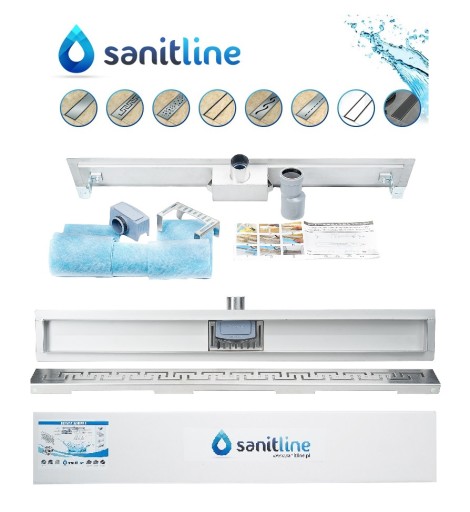Линейный слив SANITLINE CERAMIC 60см 2в1 ДЛЯ ПЛИТКИ ИЛИ ГЛАДКОГО КОМПЛЕКТА PL