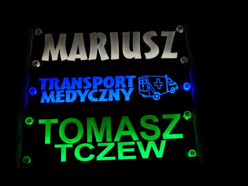 ТАБЛИЧКА С LED ПОДСВЕТКОЙ ДЛЯ АВТОБУСА TIR 40x16 см