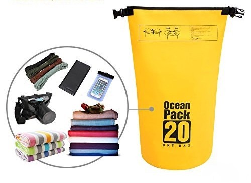 Водонепроницаемый РЮКЗАК OCEAN PACK DRY BAG 20 Л ЖЕЛТЫЙ