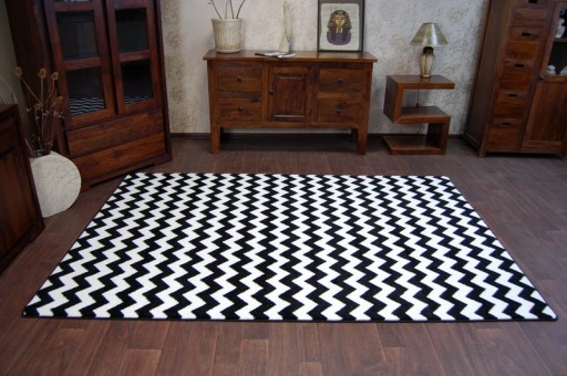 Ковер 160x220 SCANDINAVIAN ZIGZAG BLACK SK #GR1671