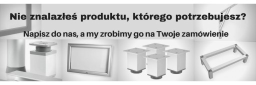 ALU CZARNA NOGA DO STOŁU BLATU MEBLOWA 60x60x710mm