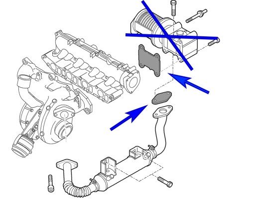 Заглушка EGR Fiat Alfa Opel Saab 1.9 2.4 JTD CDTI