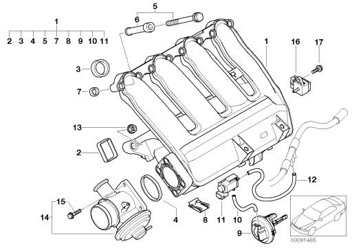 BMW Plugs Пробка впускного коллектора 22 мм x 4 шт.