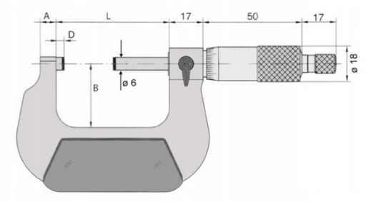 Внешний нониус-микрометр 75-100/0,01 DIN863