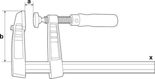 Струбцина Bessey TG 250/120 чугунная столярная винтовая