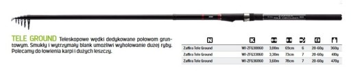 JAXON WEDKA ZAFFIRA TELE GROUND 3,3 м 20-60 ГР НОВИНКА