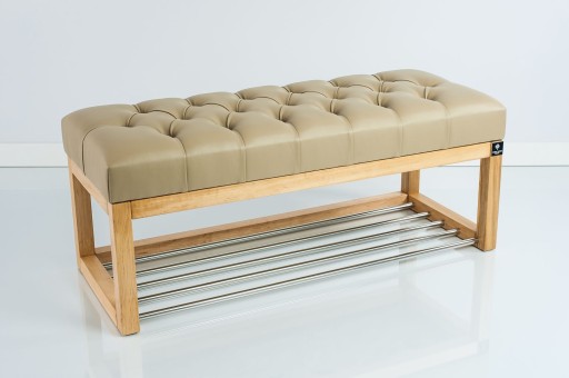 65 Производитель Бежевая стеганая скамья EMRA WOOD Design