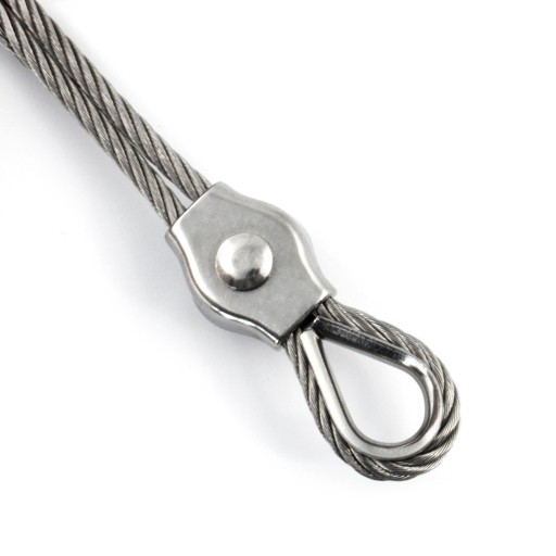 Одиночный седельный зажим из НЕРЖАВЕЮЩЕЙ СТАЛИ INOX, кислотостойкий, 4 мм, 20 шт.