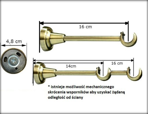 KARNISZ POJEDYNCZY METALOWY KARNISZE FI 19 300 CM