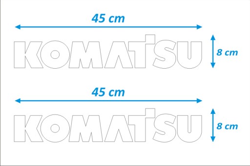 НАКЛЕЙКИ НАКЛЕЙКИ - KOMATSU - 2 шт. - БЕЛЫЕ