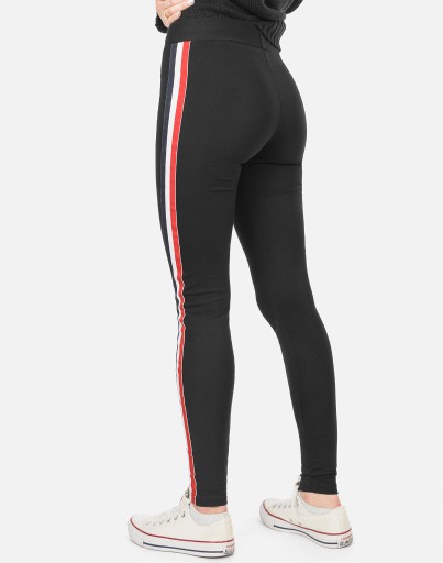 Spodnie Sportowe Dresowe Damskie Legginsy z Lampasami Getry Rurki 5001 L/6