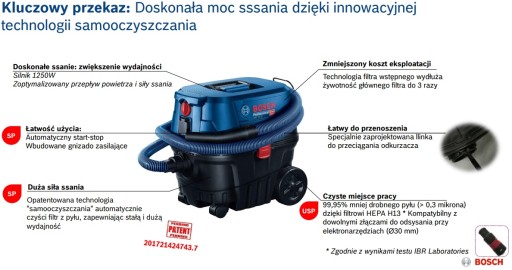 Bosch GAS 12-25 PL Профессиональный пылесос