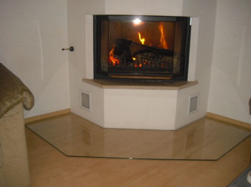 300x1000 SZYBA HARTOWANA POD PIEC KOMINEK SZKŁO 100x30cm zaokrąglone narożn
