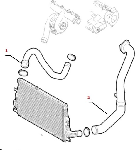 ТРУБКА ИНТЕРКУЛЕРА TURBO ALFA 159 1.9 JTDM 50501562
